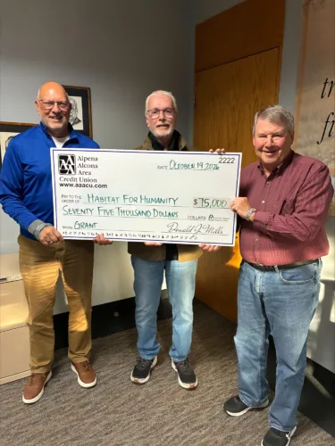 AAACU announces $75,000 grant to Habitat for Humanity Northeast Michigan
